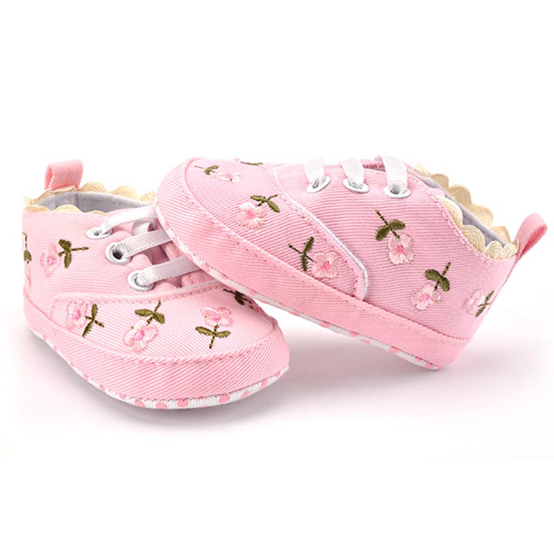 Girls' Cute Floral Cotton Sneakers